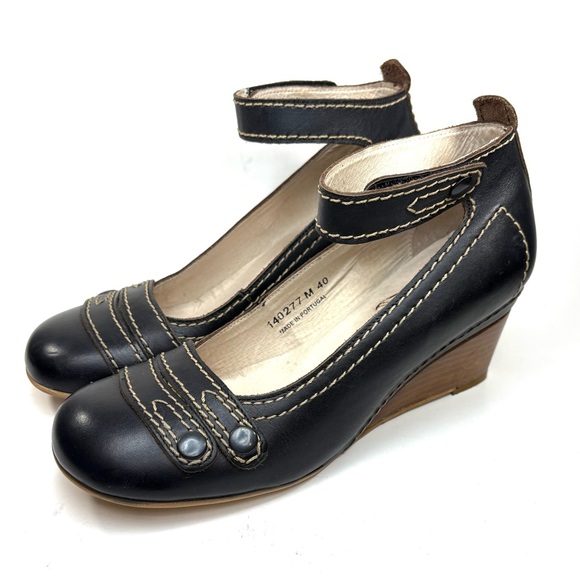 Fly Girl Leather Ankle Wrap Wedges | 40 - Picture 8 of 8